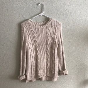 Hollister White speckled sweater